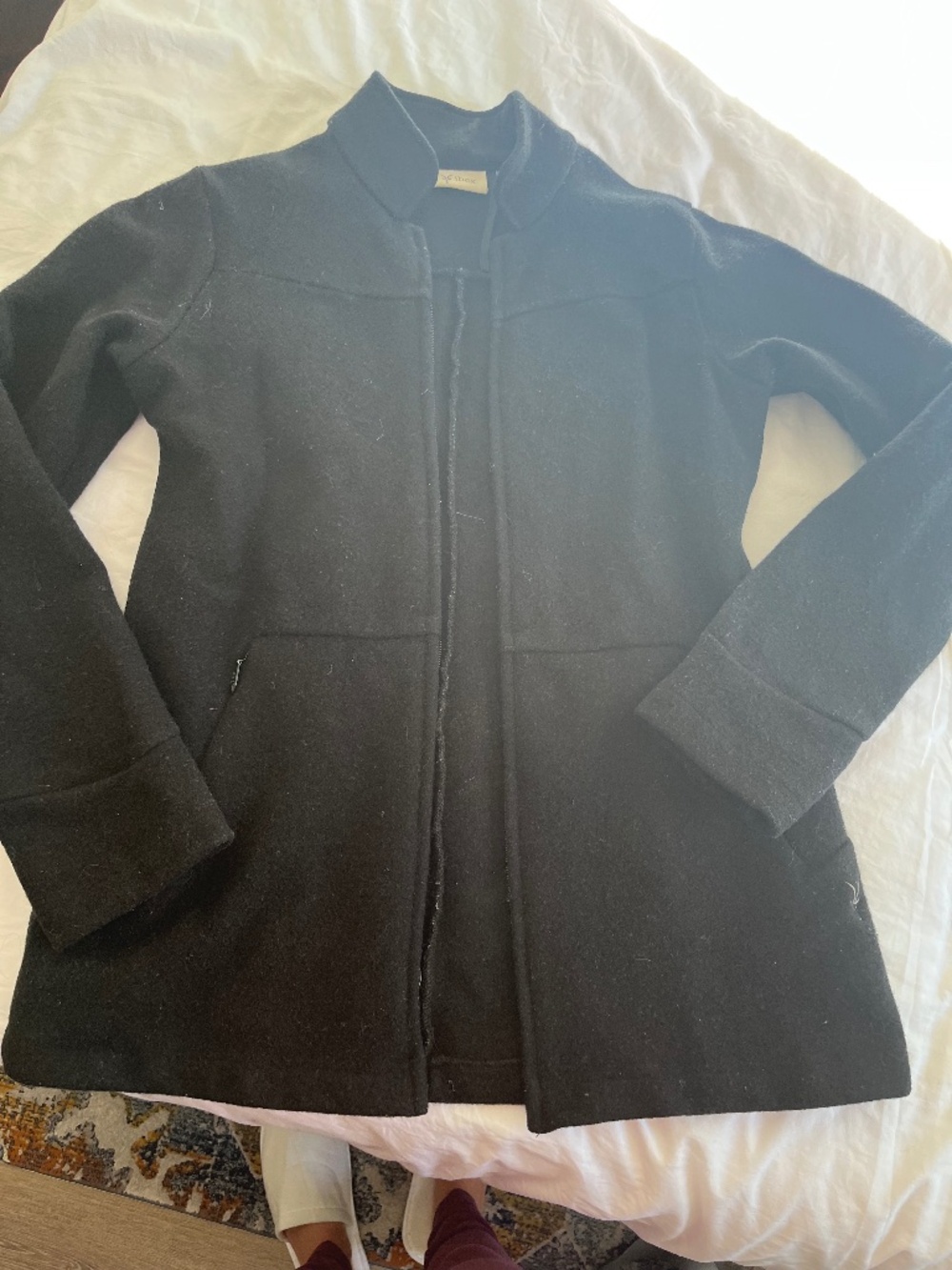 Old School Ibex, Wool Black Jacket, Size Small